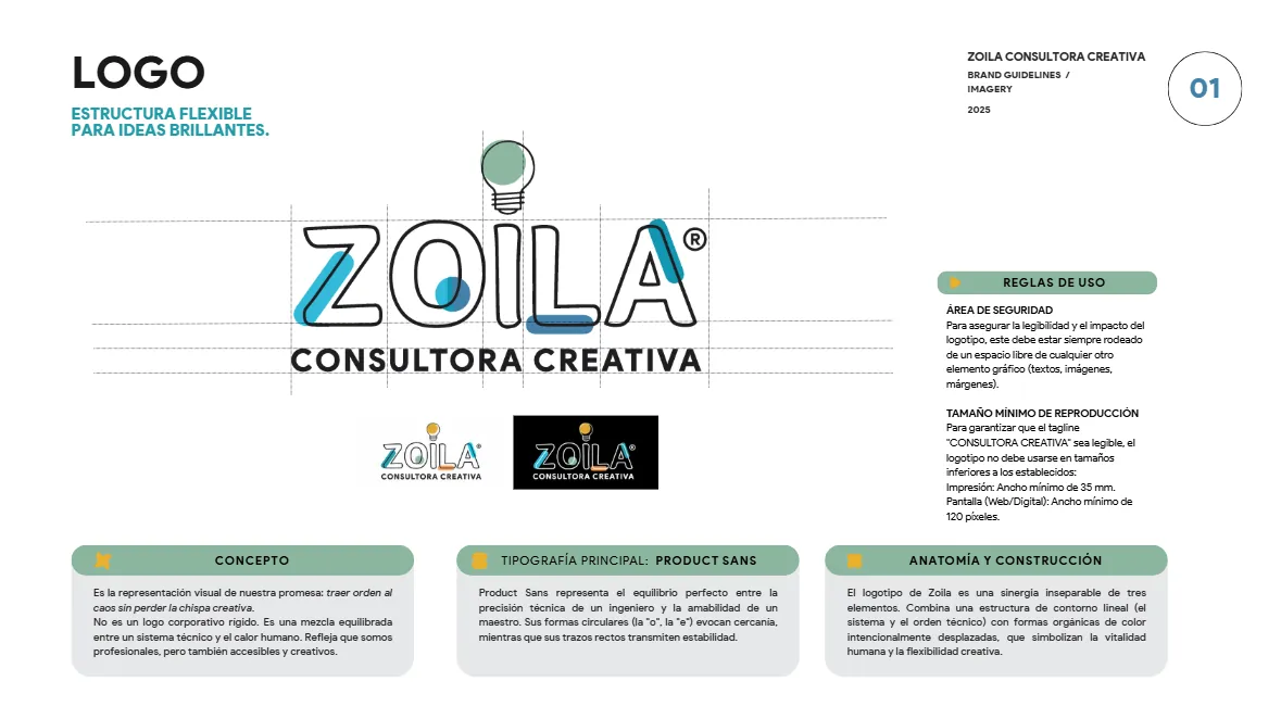 Guidelines de logo: estructura, variantes y reglas de uso