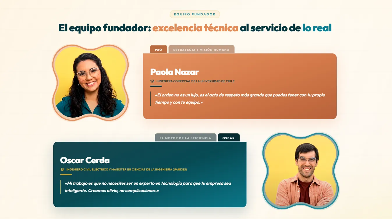 Equipo fundador Paola y Oscar