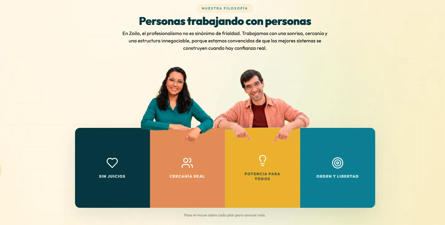 Nuestra filosofía: personas trabajando con personas
